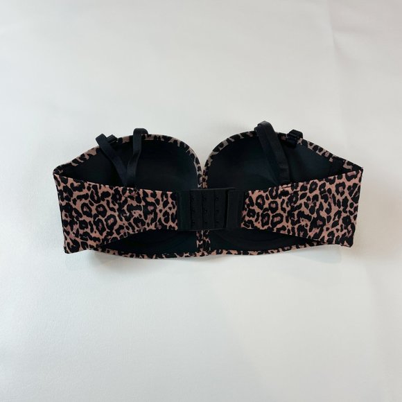 NWOT Victoria's Secret Bombshell Bra 32D Multi-way/Multioption Leopard B854 - Picture 3 of 7